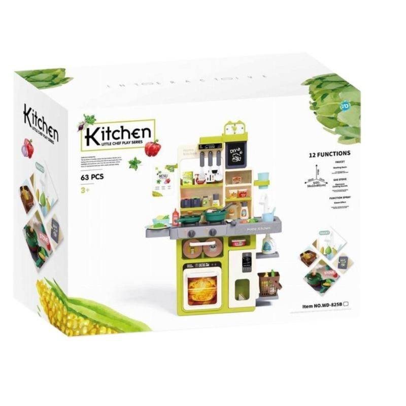 مجموعة مطبخ الشيف الصغير – 63 قطعة مع ضوء وموسيقى ورذاذ وماء