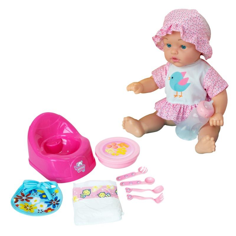 Hayati Baby Amora doll 18 cm doll feeding and playing set