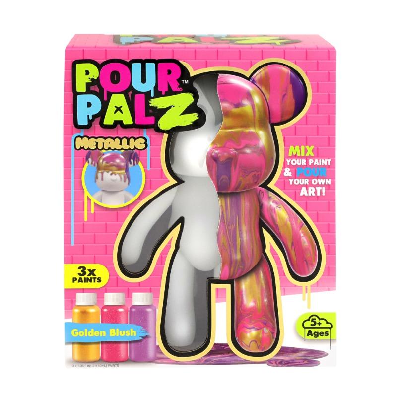 Pour Palz Metallic Bear Art Set