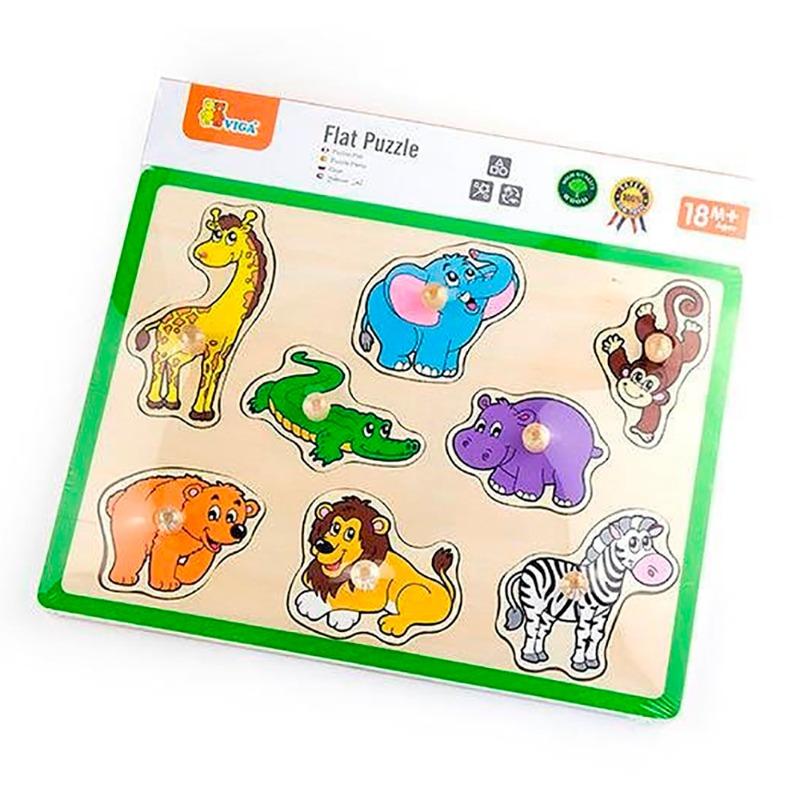 VIGA Flat Puzzle Wild Animals