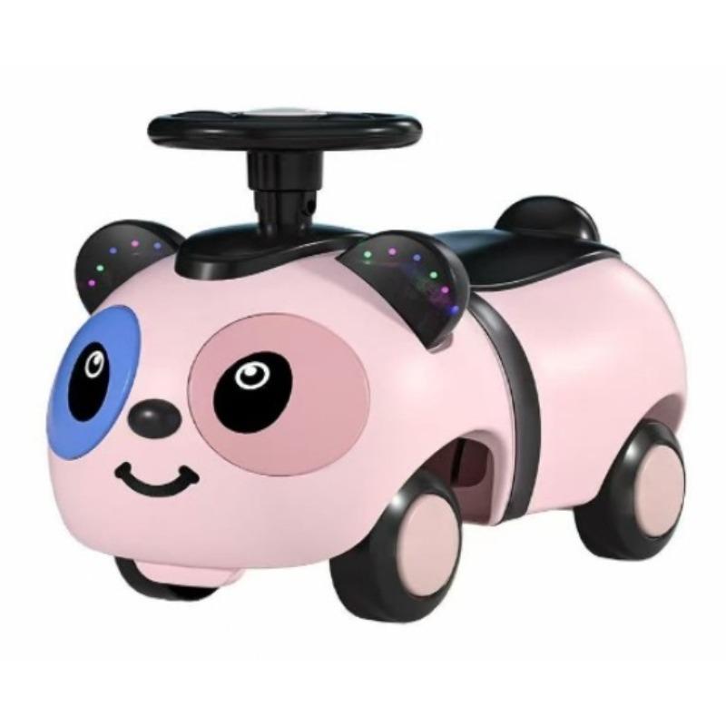 Tobbi Kids Panda Slide Car With Light and Music - Pink