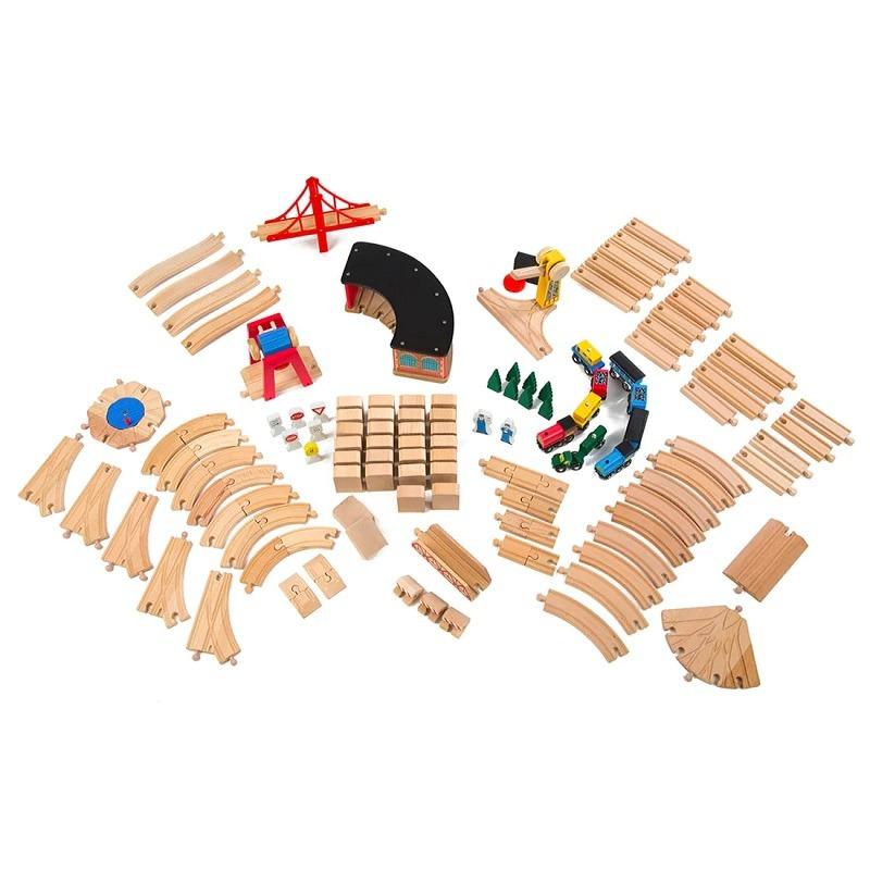 Melissa And Doug Wooden Railway Set