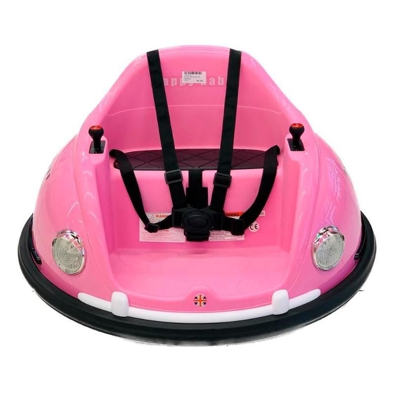 هابي بيبي - سيارة ركوب ممتصة للصدمات باللون الوردي مع جهاز تحكم عن بعد