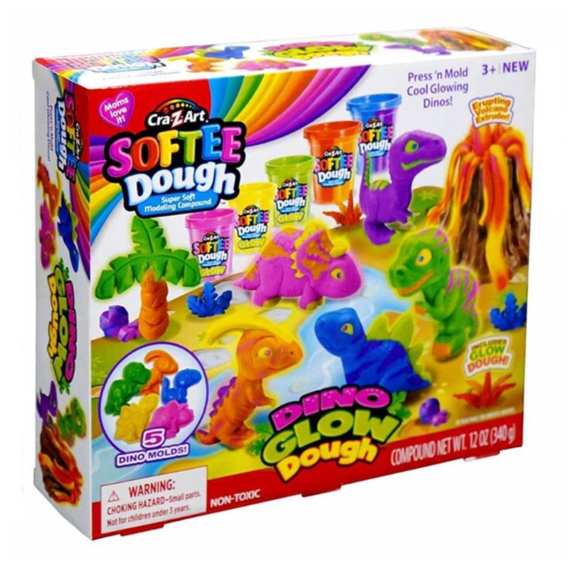 Cry Z Art Softee Dough Modeling Compounds Dino Glow Dough