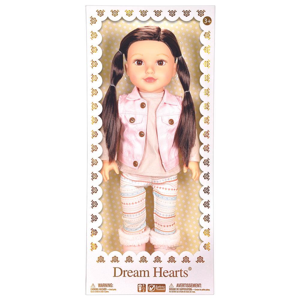 دريم هارتس - دمية ناعمة بملابس شتوية لون وردي