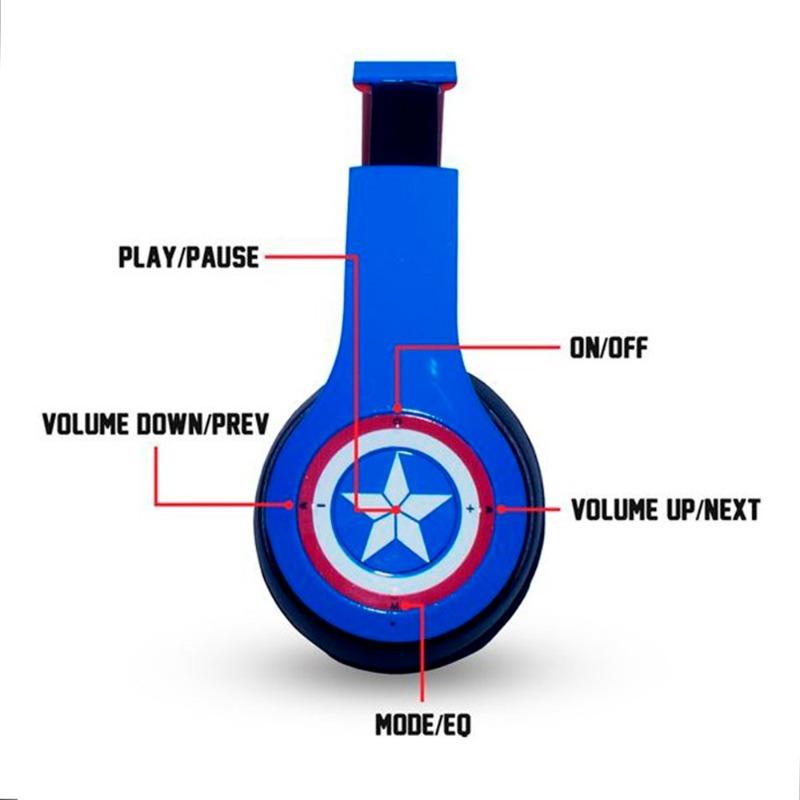 ديزني - سماعات بلوتوث لاسلكية برسومات كابتن امريكا