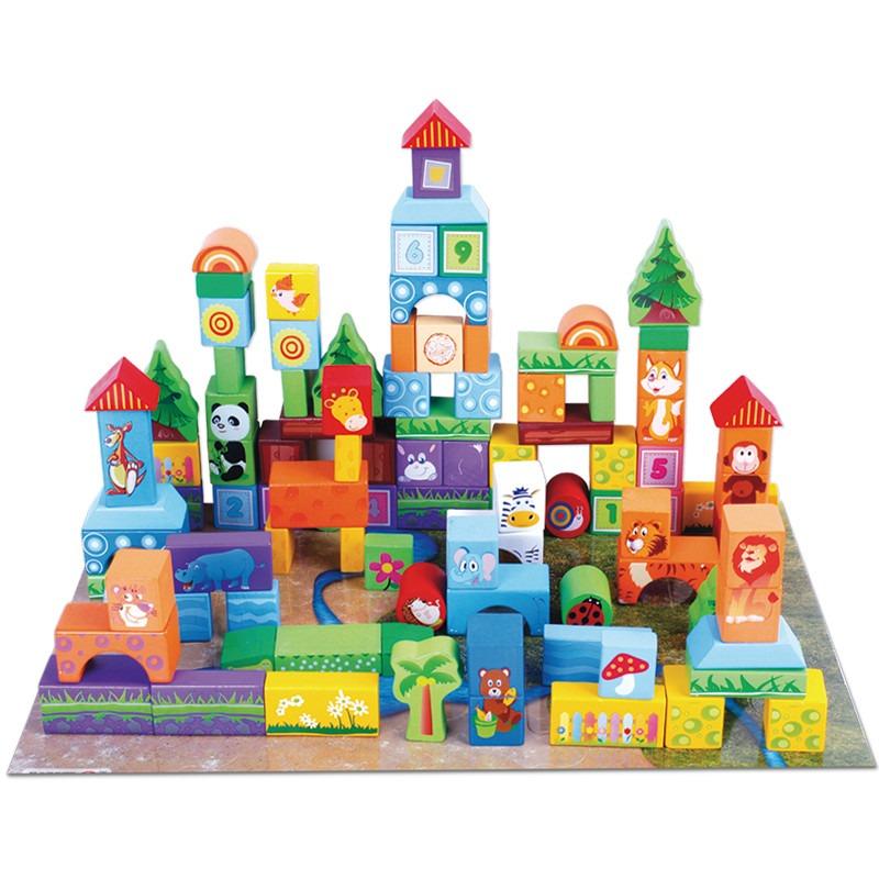 بيلالونا - كتل بناء الحيوانات 100 قطعة