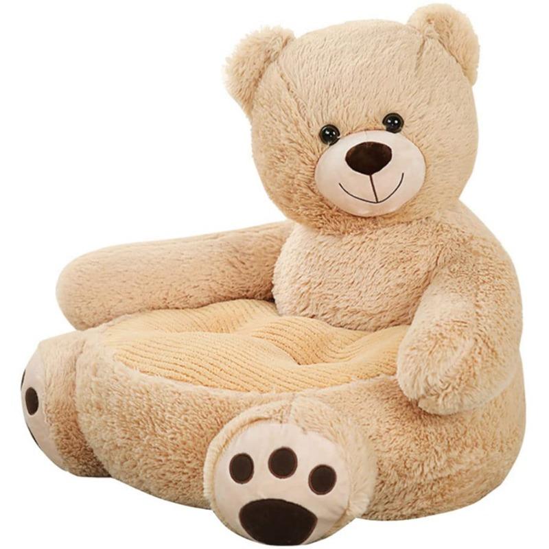 كرسي الأطفال بذراعين بتصميم الدب