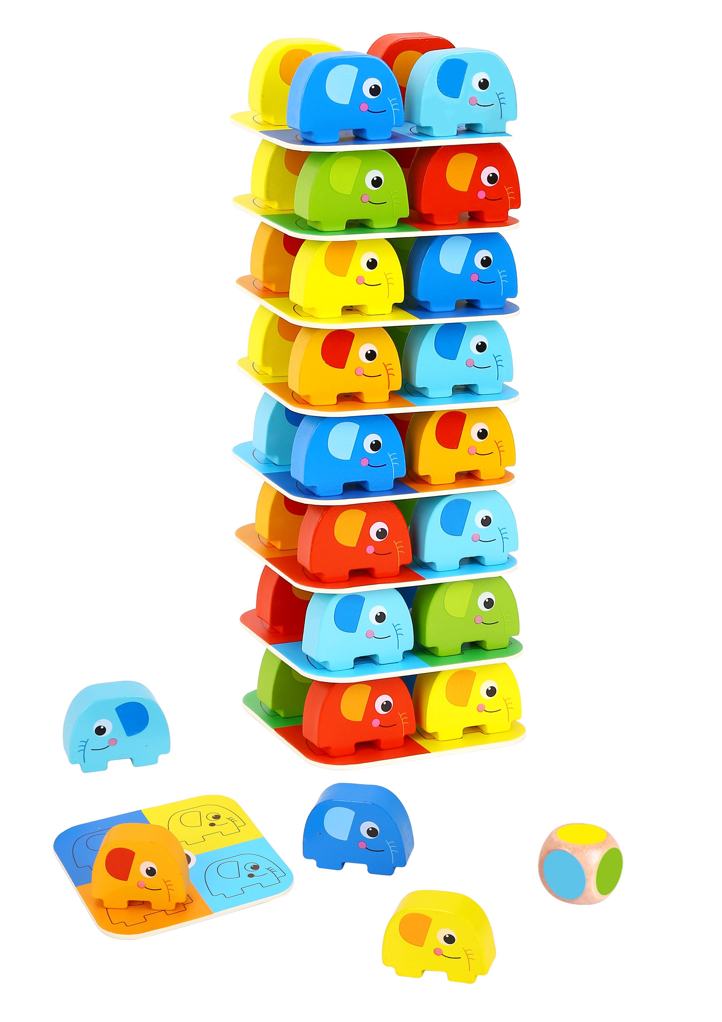 Tooky Toy Elephant Stacking Game - 46 Pcs