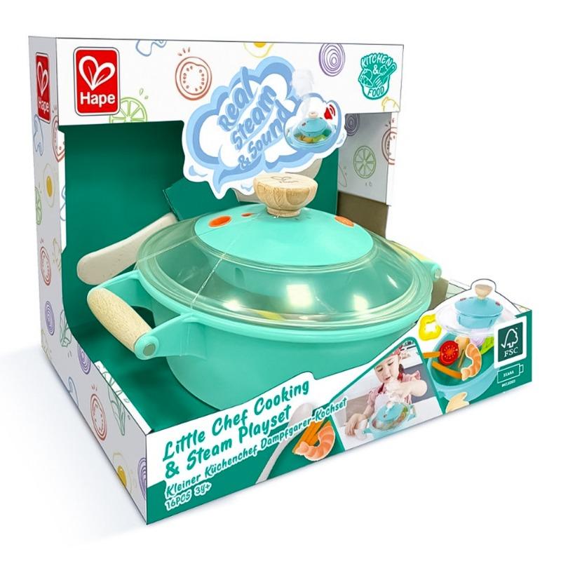 Hape Little Chef Cooking And Steam Playset 16 Pcs