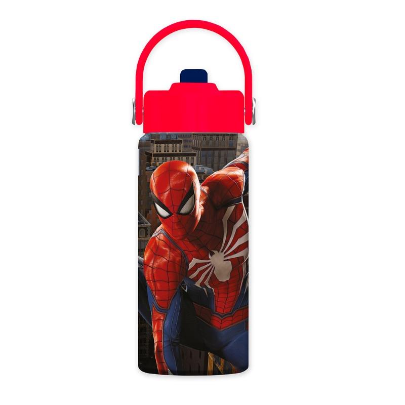 Spiderman Aluminum Water Bottle 600ML W/Handle