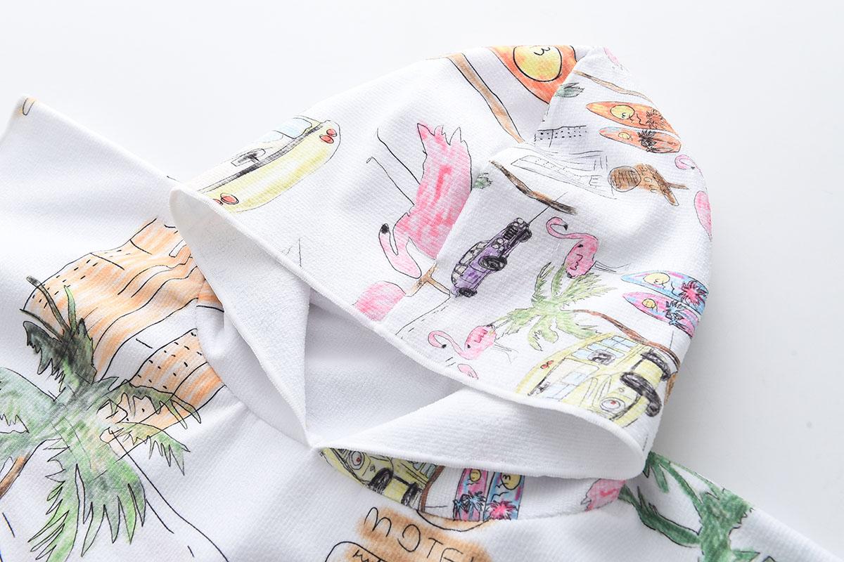 سيشل - رداء منشفة شاطئ فلامينجو آند بالم - كبير