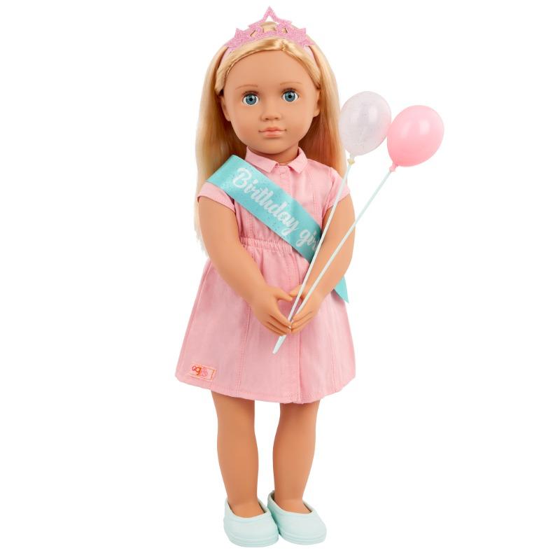 Our Generation Brenna Birthday Party Doll in Pink Dress