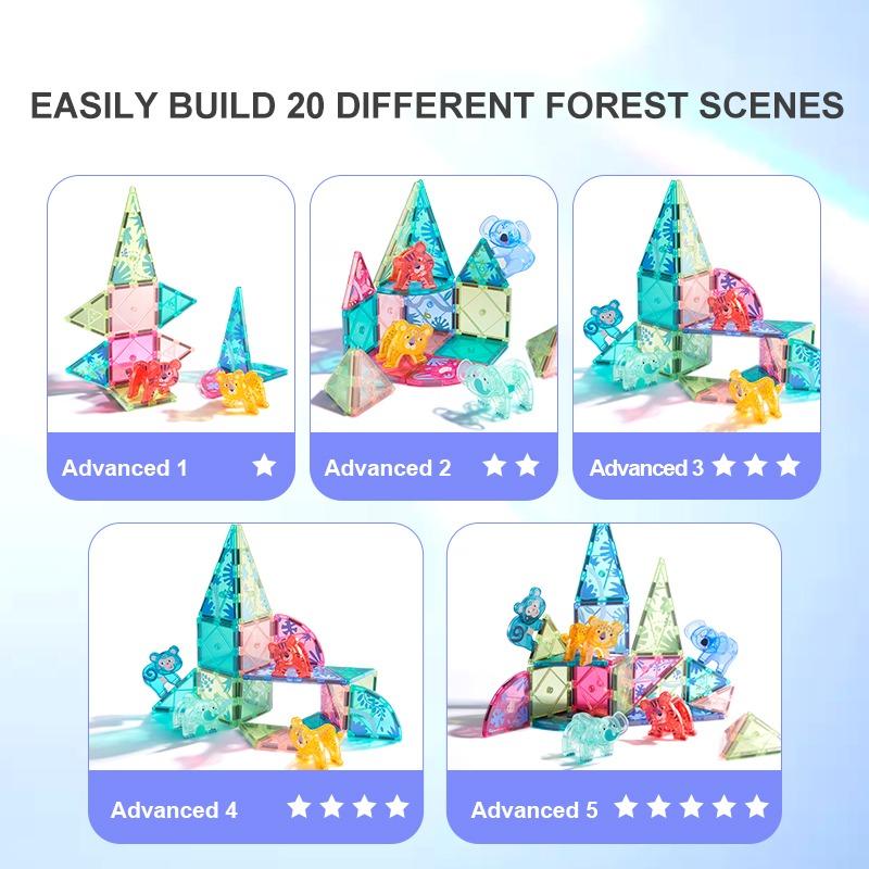 Mideer Colorful Magnetic Tiles - 40 Pcs