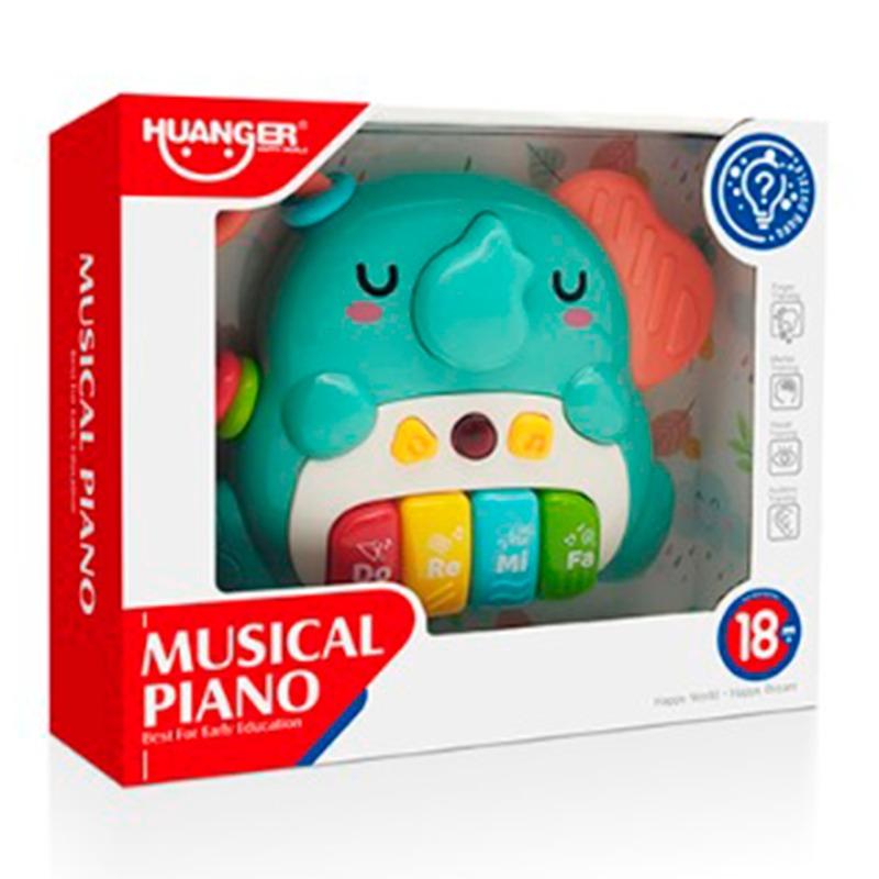 هوانجر - بيانو بتصميم فيل مع الاضواء والموسيقى