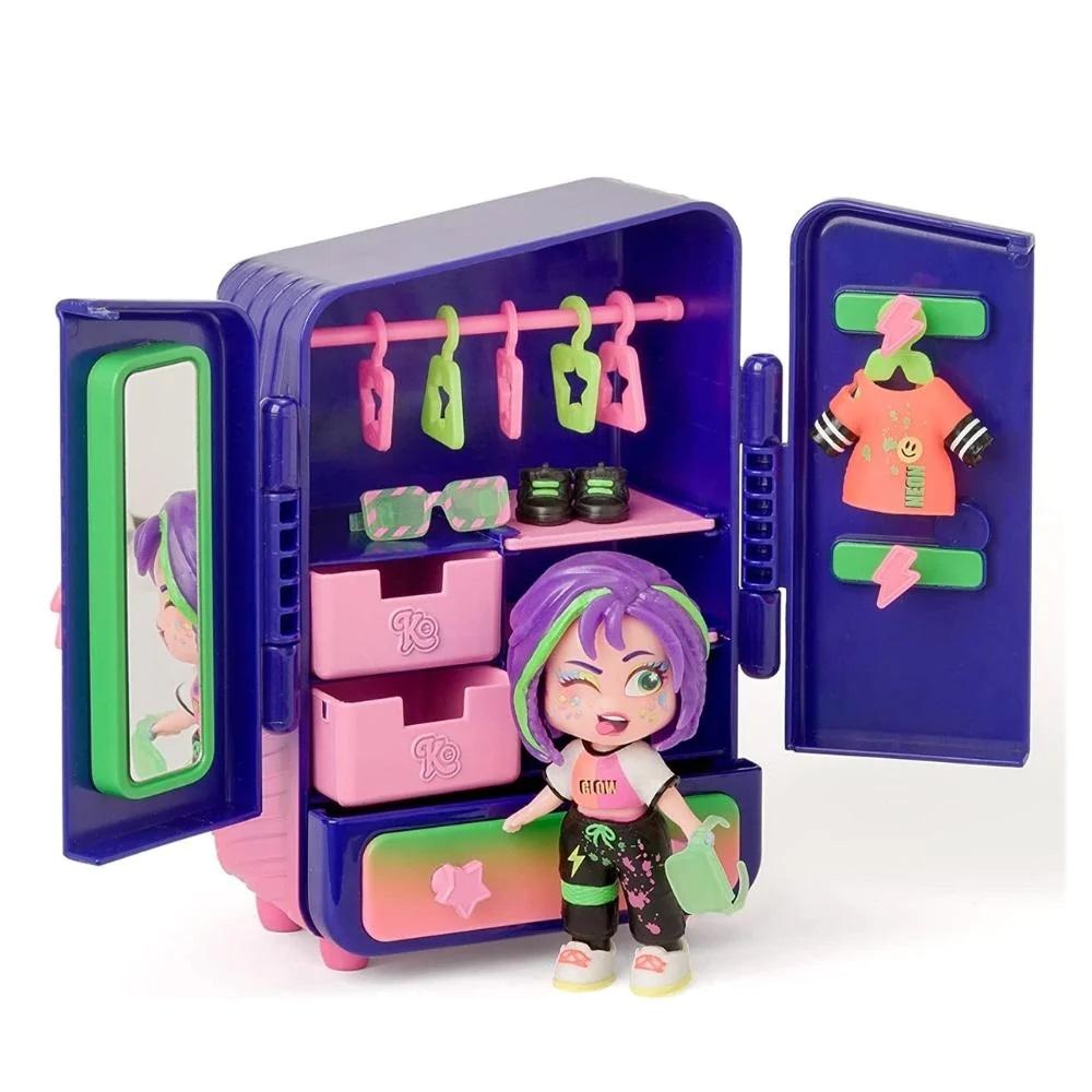 Kookyloos Robins Wardrobe Doll Play Set - Face Swapping Dolls