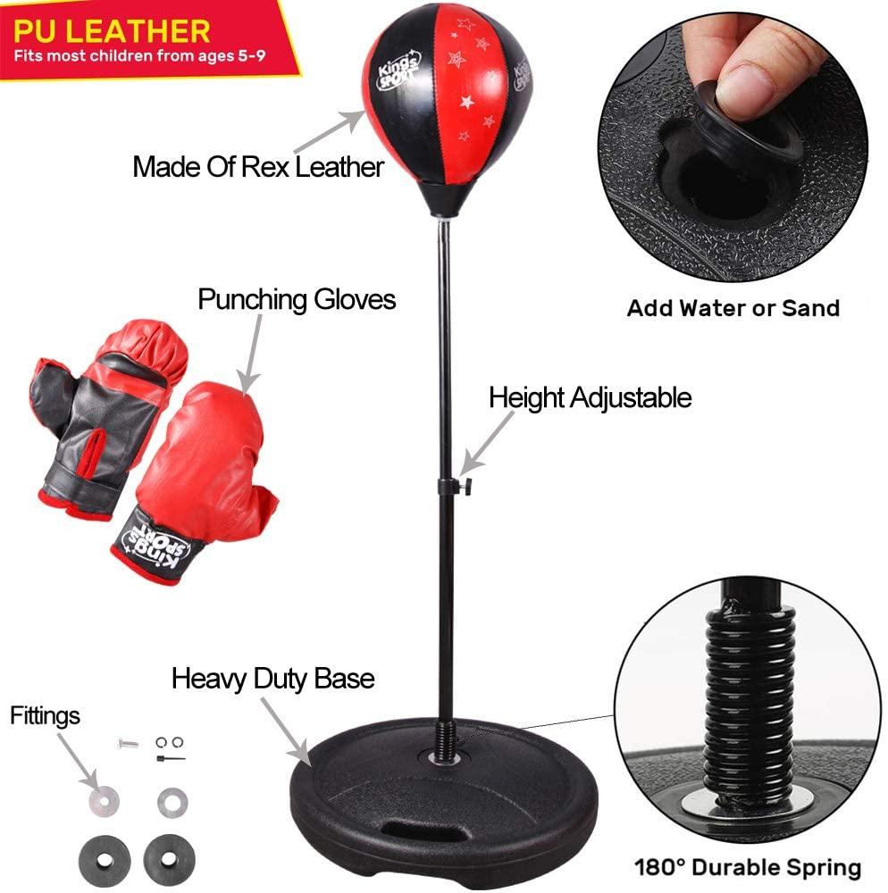 Kings Sport Boxing Punching Bag With Gloves Punching Ball 124cm