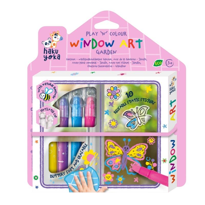 Play ’n’ Colour Window Art Garden Set