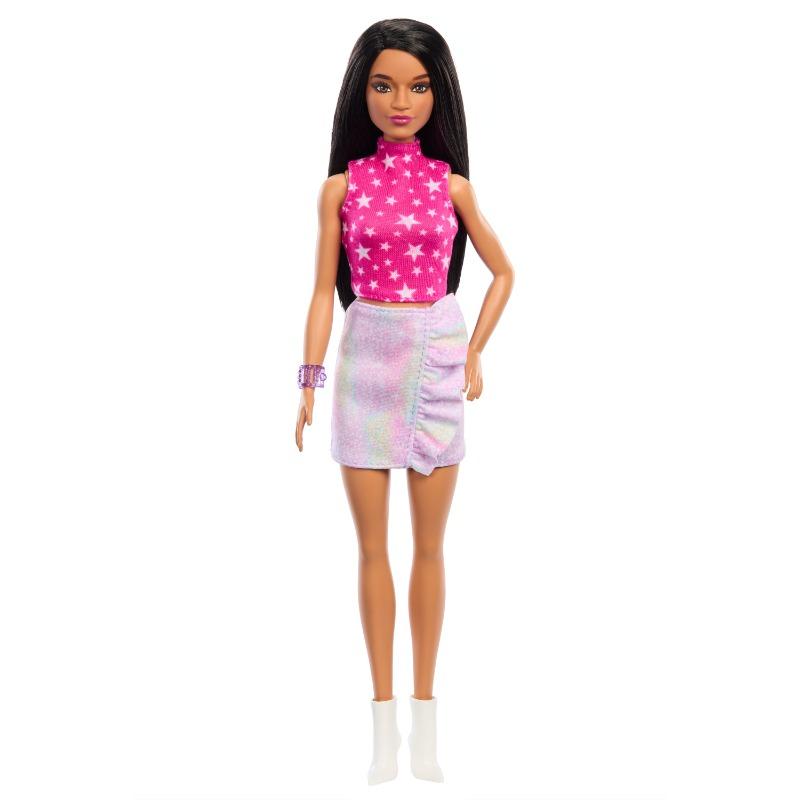 Barbie Fashion Barbie Doll in a Pink Skirt and Star-Print Blouse