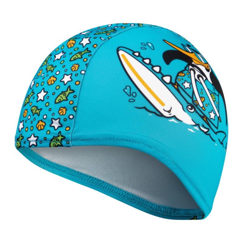Speedo Junior Printed Polyester Cap - Blue