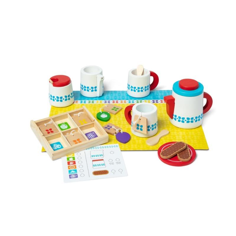 Melissa and Doug Wooden Steep And Serve Tea Set