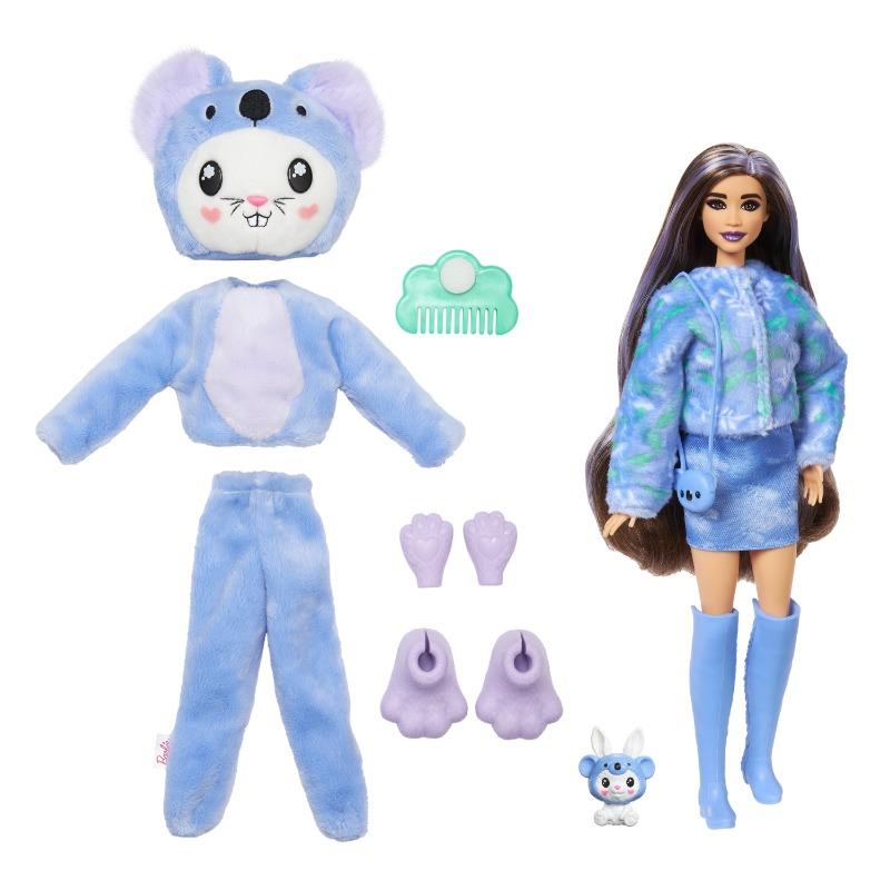 Barbie Cutie Reveal Doll with Stuffed Animal Outfit and 10 Surprises - Purple
