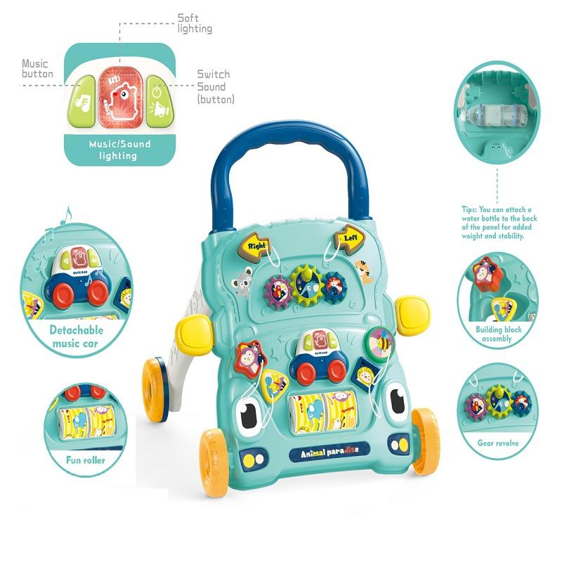 مشاية أطفال متعددة الوظائف مع ضوء وصوت - أزرق