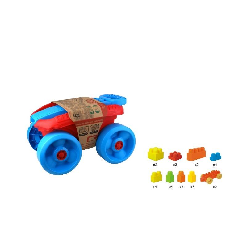 Puzzle Hand Cart Construction Set For Kids 32 Pcs