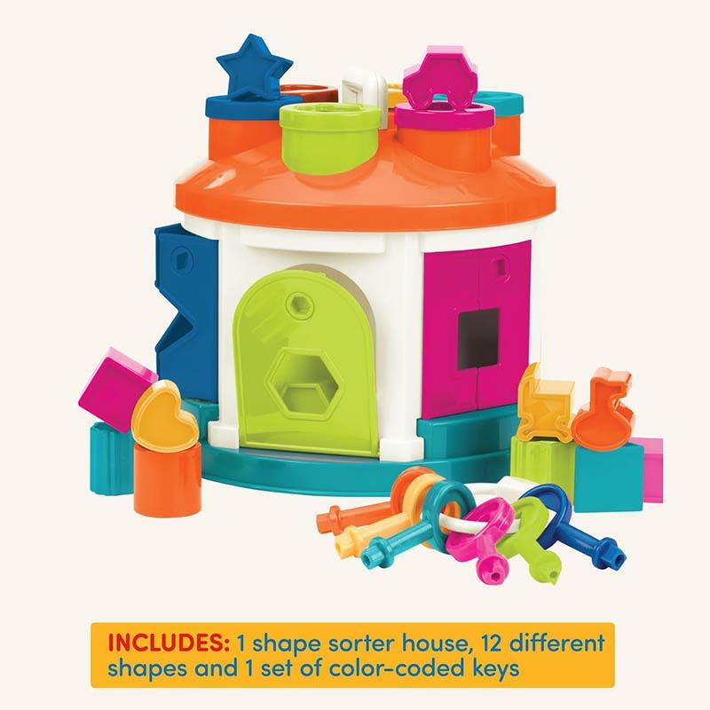 Battat Shape and Color Sorting House Toy