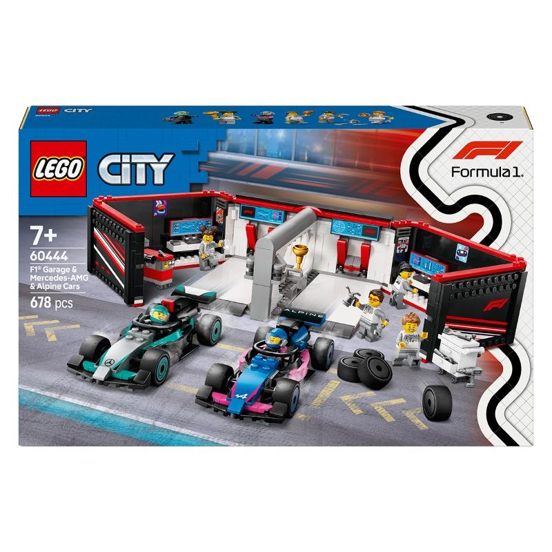 Lego City F1 Garage & Mercedes-AMG & Alpine Cars 60444