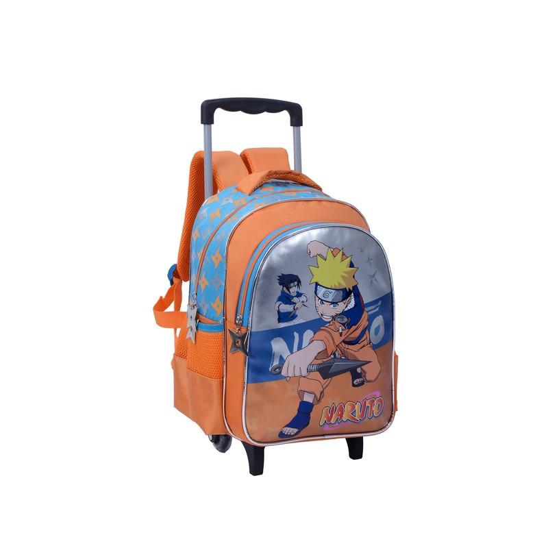 Naruto Trolley Bag 2 Main Compartments and 2 Side Pockets 13.5"