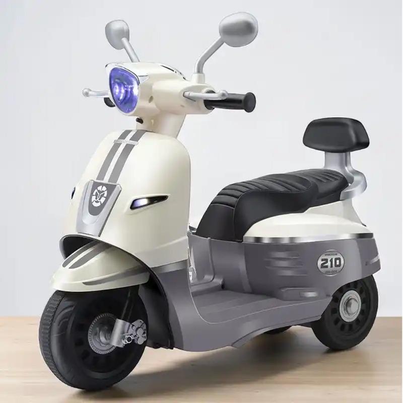Tobbi Kids Vintage Vespa Motor Bike - Silver