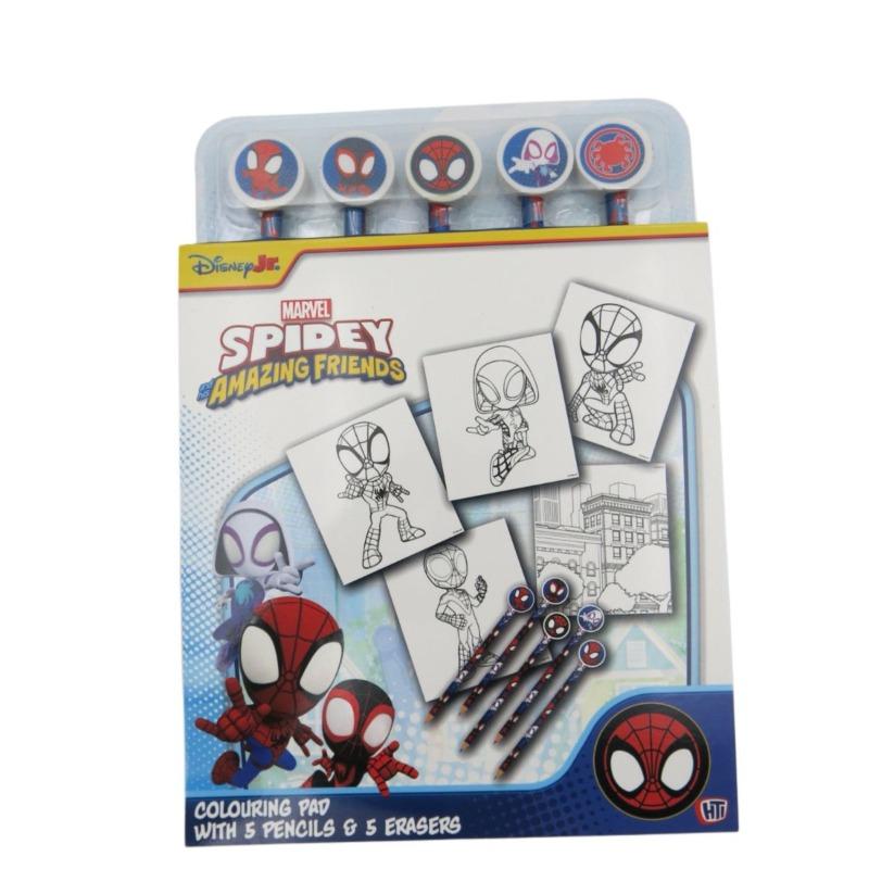 Spidey Colouring Book & Pencils With Tops