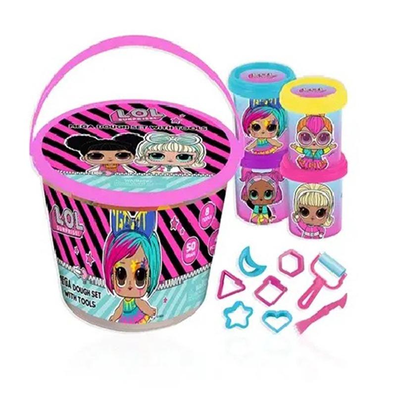 لول سربرايز - مجموعة الصلصال مع الأدوات 4 لون