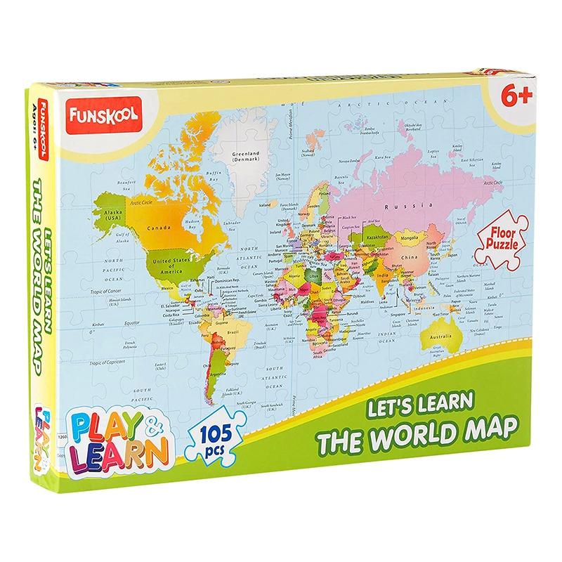 Funskool Lets Learn The World Map Puzzle - 105 Pieces
