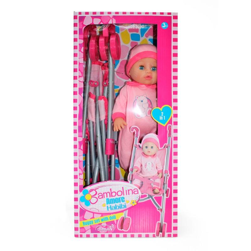 Bambolina Buggy Set With 36cm Doll