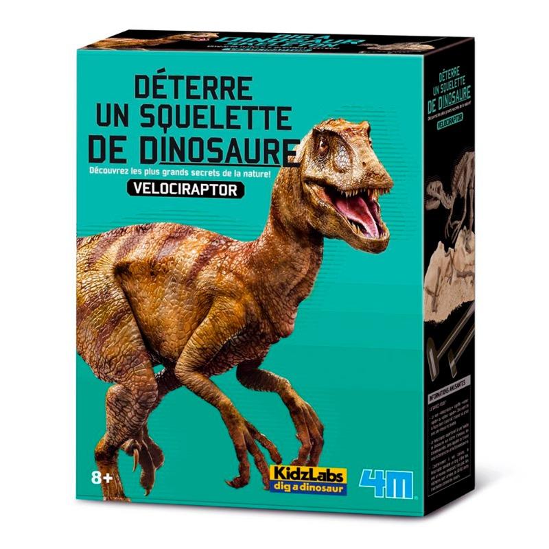 4M Kidz Labs Dig A Dinosaur Skeleton Velociraptor