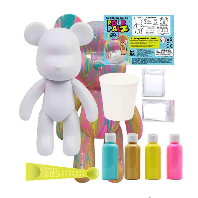 Pour Palz XL Bear – Marble Paint DIY Figure (3 Assorted)