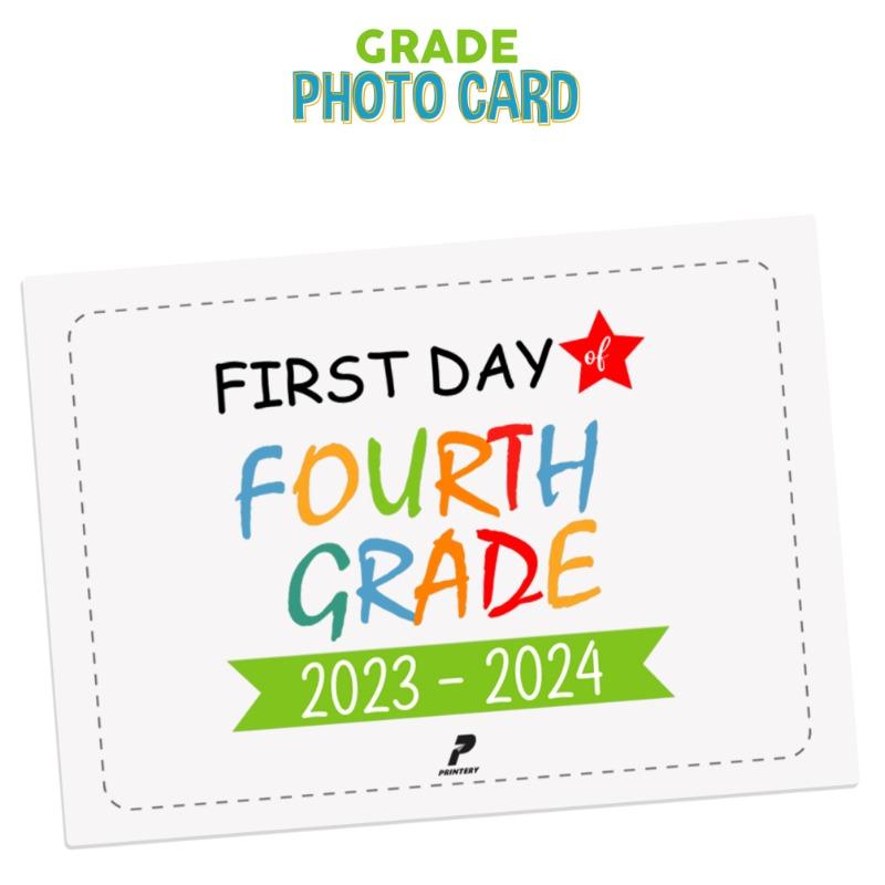 Printery Fourth Grade Photo Card