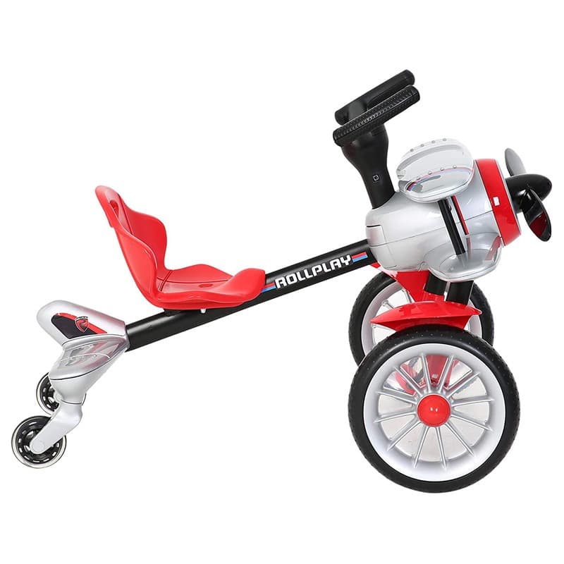 Rollplay Planado Pedal Plane (Silver/Red)