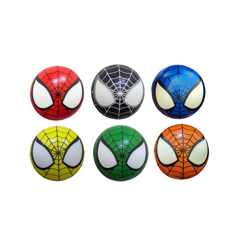 زيب - كرة اسفنجية بتصميم سبايدرمان 7.5 سم 12 قطع