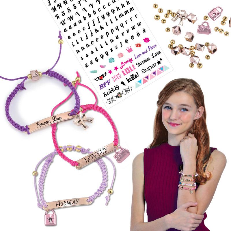 تاسيا - مجموعة صنع أساور الصداقة الذهب الوردي