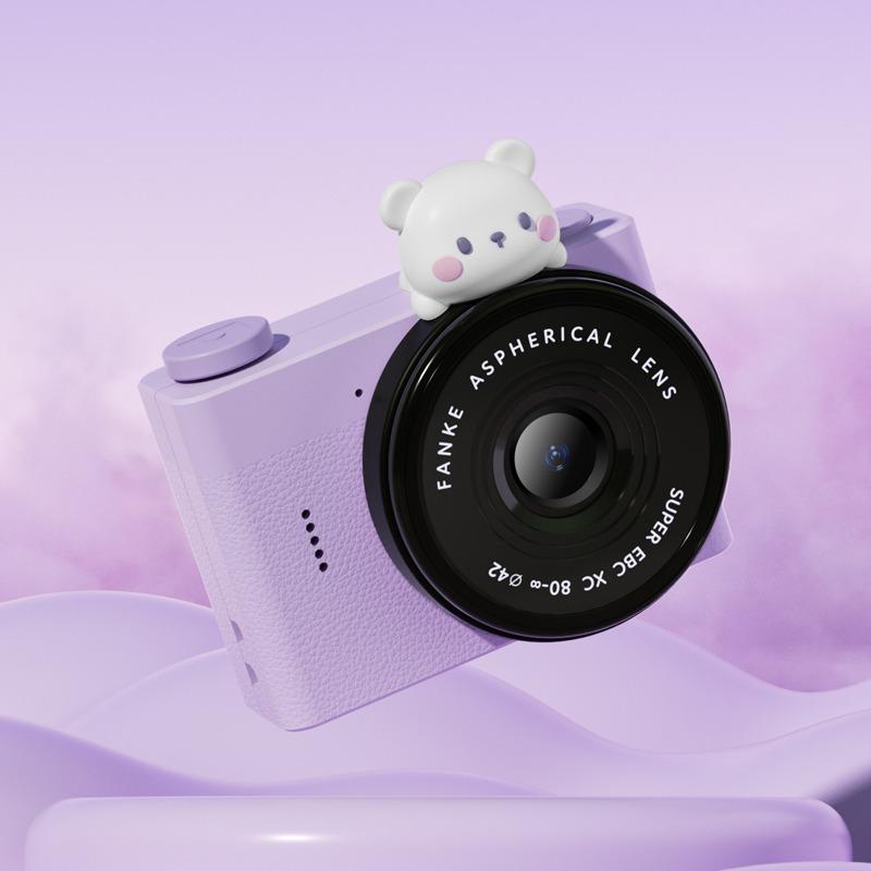 Gizzy A5 Mini Cartoon Pocket Camera - Purple Bear