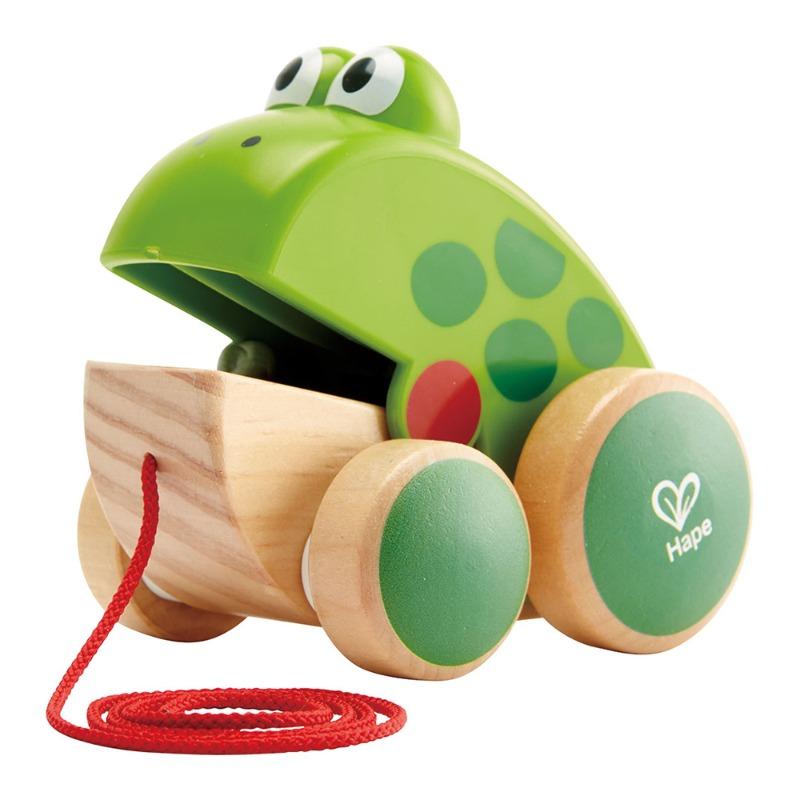Hape - Frog Pull Along - Green