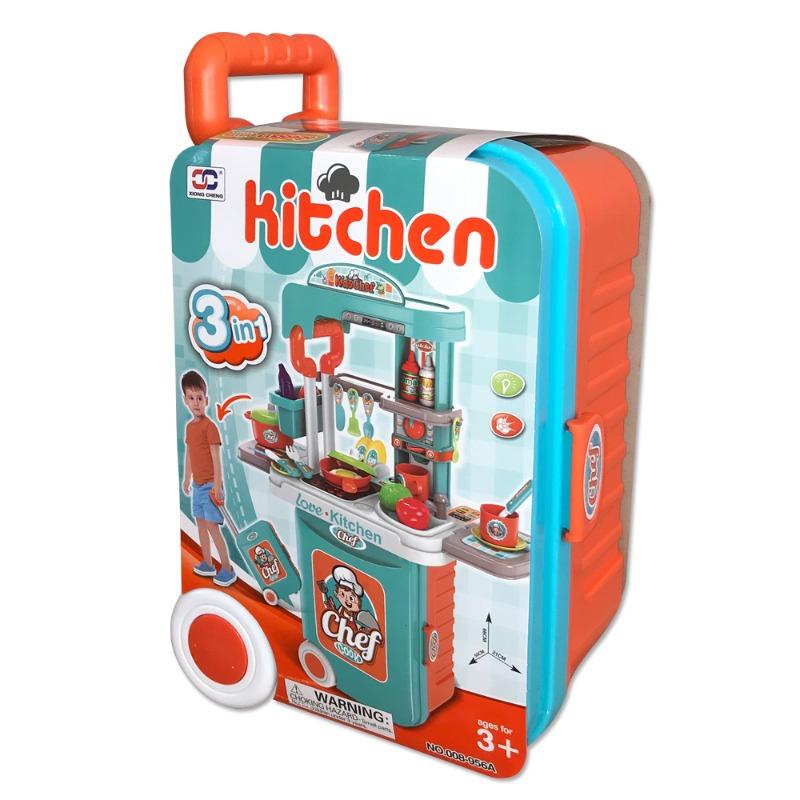 مجموعة مطبخ الشيف الصغير - لون برتقالي