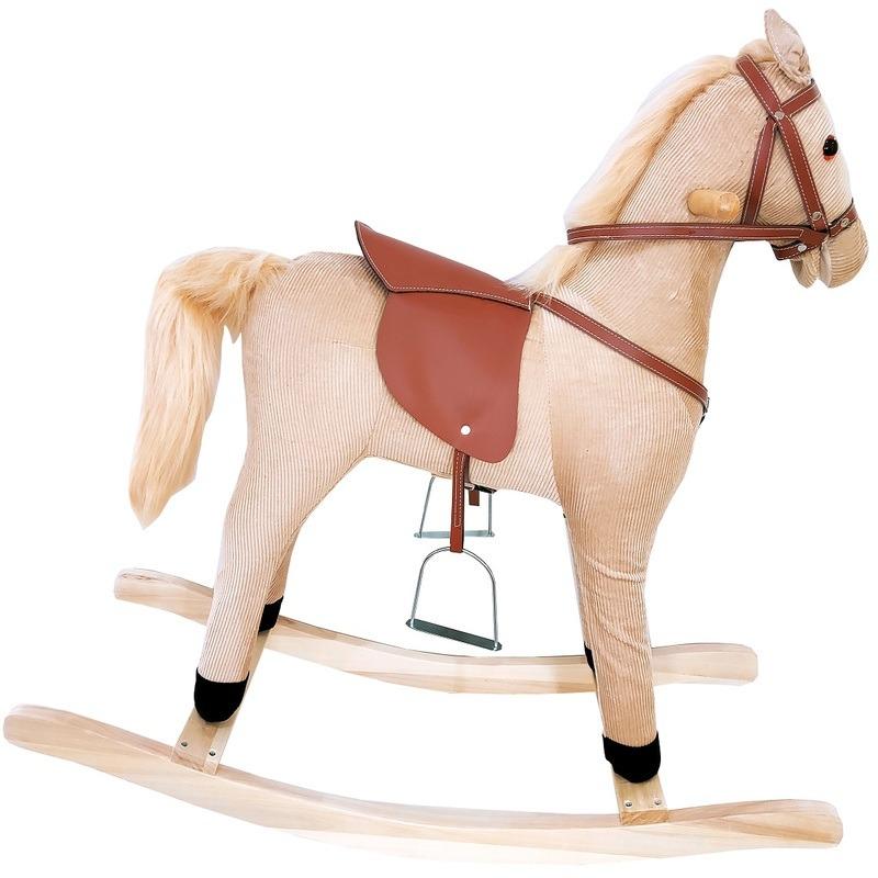 Wooden Rocking Horse - Beige