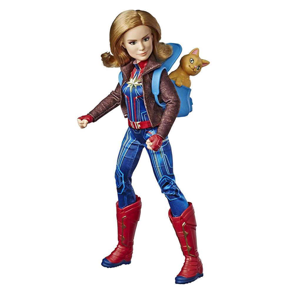 Captain Marvel Super Hero Doll And Goose The Cat