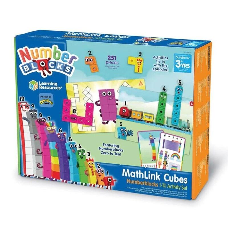 Learning Resources - Number blocks MathLink Cubes 1-10 Activity Set