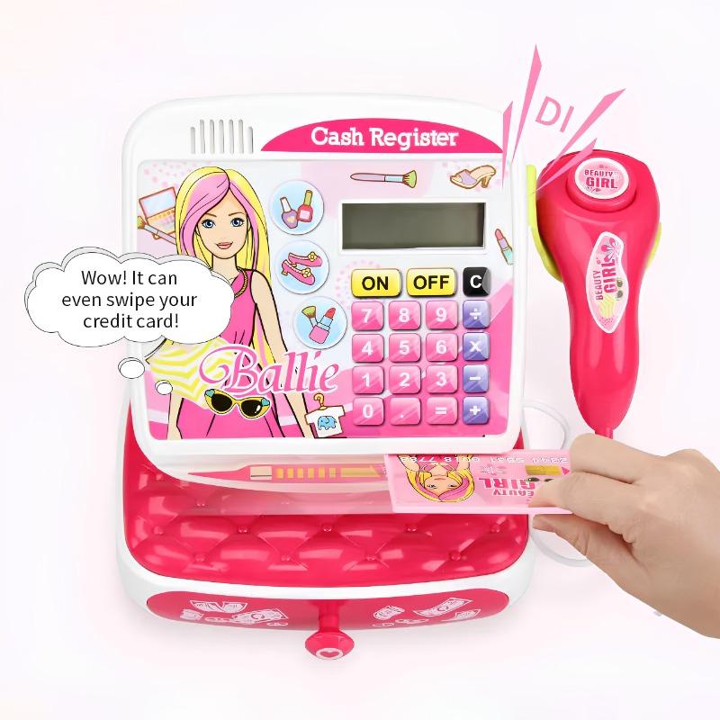 Five Star Cash Register Playset Pretend Toy With Accessories For Girls