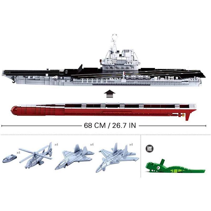 Sluban Modern Aircraft Carrier Navy Boat
